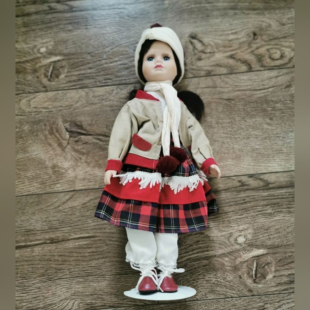 Porcelain ski doll